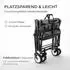 BigDean Faltbollerwagen bis 80kg, grau/schwarz (1002820)