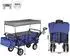 Woltu Bollerwagen faltbar mit Sonnenschutz, 80kg, blau (TW005blg)