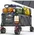 Tresko Faltbarer Bollerwagen 300L, 150kg, All-Terrain-Räder, anthrazit (TKHW-007)