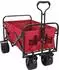 vidaXL Klappbarer Bollerwagen rot, Stahl und Oxford-Polyester, 89x63x96cm