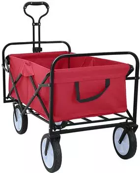 vidaXL Klapp-Handwagen Oxford-Stoff, rot