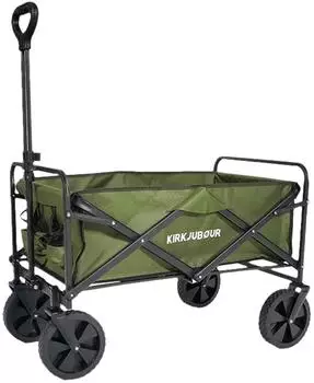 Kirkjub&oslash;ur Edda faltbarer Bollerwagen 100L, 110kg, gr&uuml;n (KJ-127)