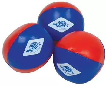 Schildkr&ouml;t Jonglierb&auml;lle 3er-Set &Oslash; 6cm rot/blau (970339)