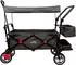 Small Foot Design Bollerwagen faltbar mit Dach und Regencover, dunkelgrau (12729)