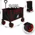 Woltu Bollerwagen faltbar mit Bremsen 240L 120kg schwarz+rot (W0UETT0103)