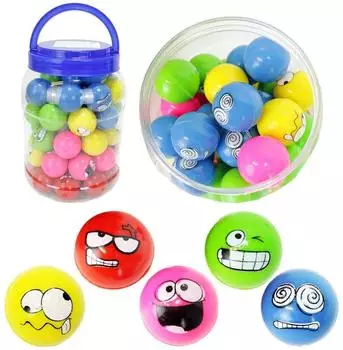 zuluu Flummi Smiley 38mm, 60er-Dose
