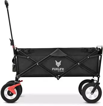 FUXTEC FX-CT100 faltbarer Bollerwagen, 75kg Traglast, schwarz (FX-CT100)