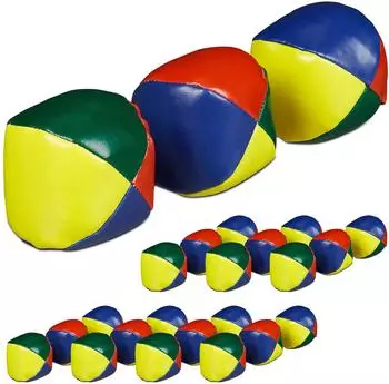 Relaxdays Jonglierb&auml;lle 48er-Set, Sandb&auml;lle 100g, bunt (10051949_0)