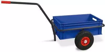 BRB Transportwagen mit Kunststoffkasten 600x400x220mm, anthrazit/blau, 200kg (77274)