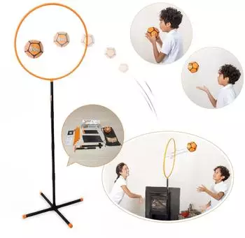 Megaform Pitjau Indoor-Ballspiel, höhenverstellbarer Ring-Stab (10034)