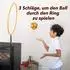 Megaform Pitjau Indoor-Ballspiel, höhenverstellbarer Ring-Stab (10034)