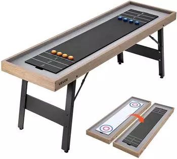 VEVOR Shuffleboard-Tisch 2,1m mit 8 Pucks, klappbare Beine
