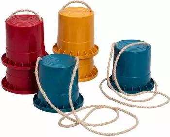 Betzold Laufstelzen aus treeNside-Material, 3er-Set, blau/rot/gelb (761625)