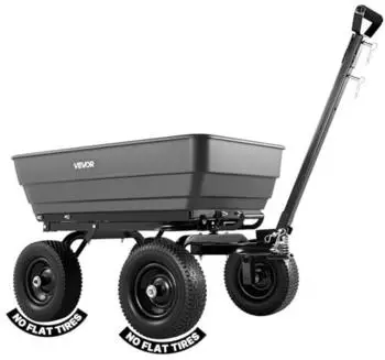 VEVOR Gartenwagen mit Kippfunktion 544kg, 0,2m&sup3;, 180&deg;-Schwenkr&auml;der