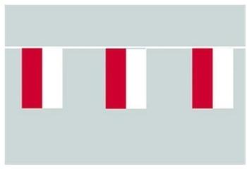 flaggenmeer Flaggenkette Polen 6 m 8 Flaggen Polyester ca. 30 cm x 45 cm