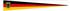 flaggenmeer Wimpel Deutschland mit Adler Polyester ca. 30 cm x 150 cm