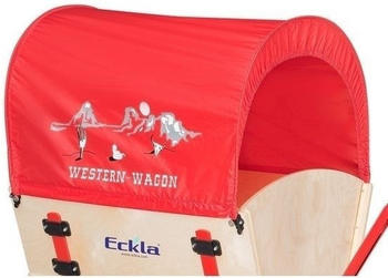 Eckla Planendach rot mit Western-Druck (77824)