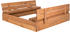 Springos Sandkasten aus Holz mit Klappdeckel (PS120I)