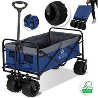 Bollerwagen Faltbar Mit Breite Reifen Handwagen Transportkarre Ger&auml;tewagen...