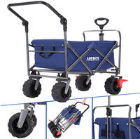 Arebos - Bollerwagen Transportkarre Ger&auml;tewagen Handwagen Faltwagen Inklusive 2