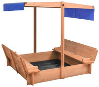 vidaXL Sandkasten mit Dach Tannenholz 112x112x112 cm