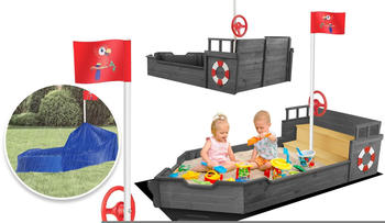 Kidiz Ahoi Piratenschiff Sandkiste 195 x 94 x 136 cm (24476)