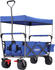 Blau: Arebos Bollerwagen mit Dach