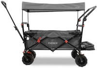 Beach Bollerwagen Faltbar Fx-ctb800 Grau Mit Dach - Strandwagen Klappbar Extra Breite