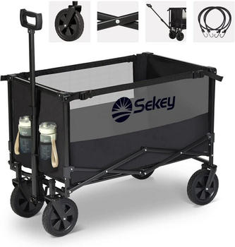Sekey Bollerwagen faltbar 200L schwarz