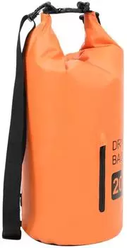 vidaXL Trockensack mit Reißverschluss, PVC, orange, 20L (92785)