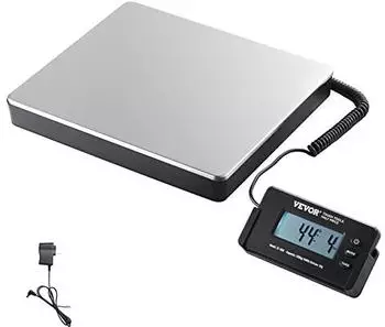 VEVOR Plattformwaage Digital 200kg 50g Genauigkeit (309x262x45mm)