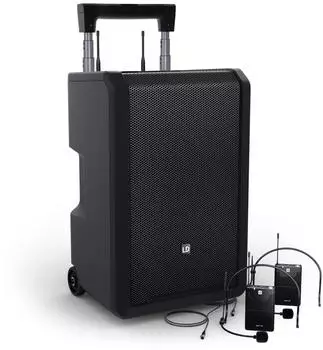 LD Systems ANNY 10 BPH 2 B8 Mobiler Bluetooth PA-Lautsprecher mit Akku und Mixer (LDANNY10BPH2B8)