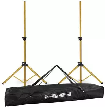 Pronomic SPS-1S GD Boxenstativ Stahl, gold, 120-193cm, 2er-Set mit Tasche (00091144)