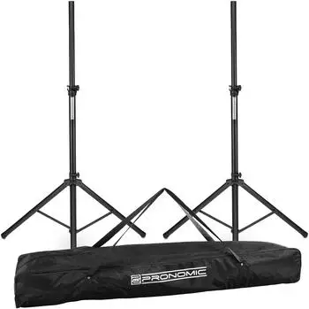 Pronomic SPS-1S BK Boxenstativ Stahl, 120-193cm, 2er-Set mit Tasche (00032535)