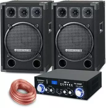 McGrey PowerDJ-2000 PA-Komplettset 2x600W Bluetooth (PowerDJ-2000 Set)