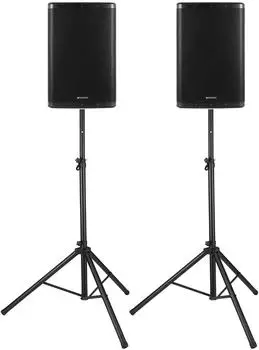 Pronomic C-215 MA aktive 2-Wege-Lautsprecher 2000W 15" mit Stativ-Set (00066467)