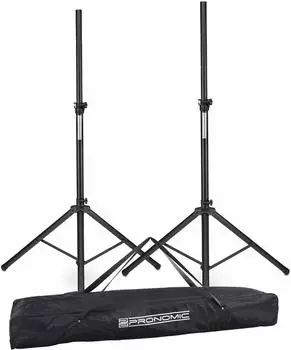 Pronomic SPS-1A Boxenstativ Aluminium 2er-Set mit Tasche, 125-185cm (SPS-1A 2x Set)