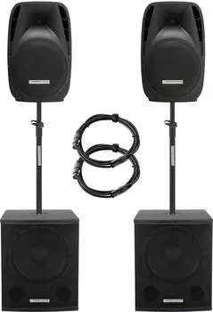 Pronomic 215S-212A Aktive PA-Anlage 1000W 2x15" Subwoofer/2x12" Satelliten (00063976)