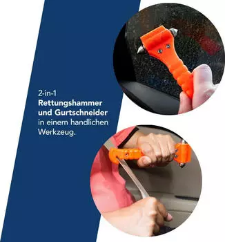 First-Aid-Only 2-in-1 Notfallhammer mit Gurtschneider (P-30000 00)