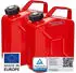 B+W Benzinkanister Metall Kanister5 Liter mit Schraubverschluss (nach NATO Standard) und UN-Zulassung Rot RAL 3000