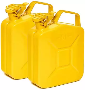 B+W Metall Benzinkanister 2x 5 Liter Gelb RAL 1018 UN-Zulassung
