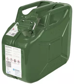 Dönges 10l aus Stahlblech oliv UN-zugelassen auslaufsicher rostgeschützt als Dieselkanister / Benzinkanister verwendbar