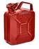 B+W Benzinkanister Metall 5x 5 Liter Rot RAL 3000 und UN-Zulassung 0,9mm Stahl nach DIN 7274 für Benzin Diesel E10 2-Takt