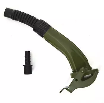 B+W Ausgie&szlig;er flexibel f&uuml;r Metall Benzinkanister 5/10 / 20 Liter 25cm Flex Spout inkl. Halterung f&uuml;r - Olivgr&uuml;n RAL 6003