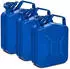 B+W Metall Benzinkanister 3x 5 Liter Blau RAL 5005 UN-Zulassung