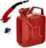 B+W Benzinkanister Metall 5 Liter mit Ausgießer Rot RAL 3000 und UN-Zulassung 0,9mm Stahl nach DIN 7274