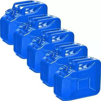 B+W Benzinkanister Metall 5x 10 Liter Blau