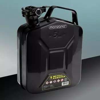 Monzana Metallkanister Schwarz 5 Liter