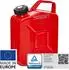 B+W Benzinkanister Metall 5 Liter mit Schraubverschluss Rot RAL 3000 und UN-Zulassung 0,9mm Stahl nach DIN 7274