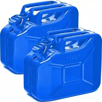 B+W Metall Benzinkanister 2x 10 Liter Blau RAL 5005 UN-Zulassung